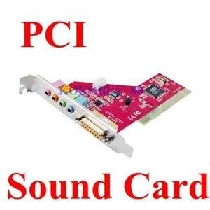 C1520 New PCI 4 Channel AUDIO 3D SOUND CARD MIDI Game Port  