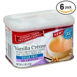 General Foods International Vanilla Creme Sugar Free, 4.3 Ounce Units 