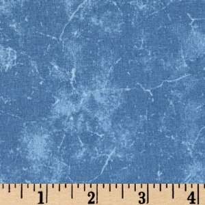   Marble Texture Blue/Silver Fabric By The Yard Arts, Crafts & Sewing
