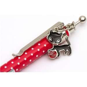    red white polka dots mechanical pencil with cat Toys & Games