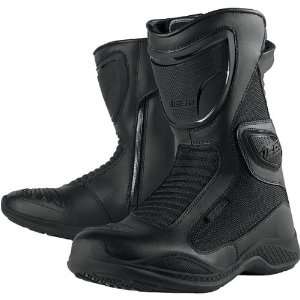 Icon Reign Waterproof Mens Street Motorcycle Boots   Black / Size 8.5
