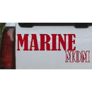 Marine Mom Military Car Window Wall Laptop Decal Sticker    Red 18in X 