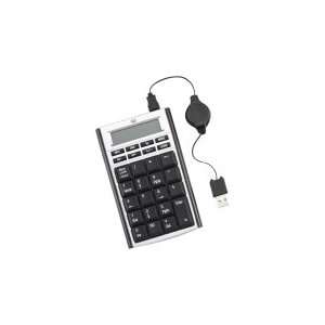   Usb Black Silver Mobilemini Numeric Keypad Calculator