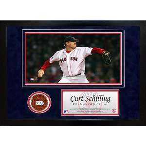   Red Sox Curt Schilling Game Used Mini Dirt Collage