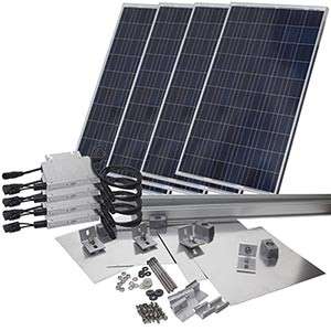 Grape Solar 880 Watt Expandable Grid tied Solar Kit  