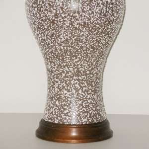 LG 35 Vtg HAEGER Popcorn Glaze Lamp Mid Century Danish Modern Ceramic 