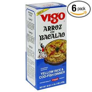 Vigo Rice and Bacalao, 19 Ounce Pouches (Pack of 6)  