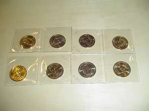 2010 PRESIDENTIAL DOLLAR SET P&D 8 COINS UNCIRCULATED LOOK  