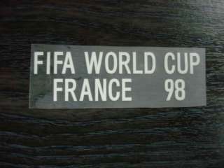 RARE France World Cup 1998 WHITE IRON ON Match Detail  