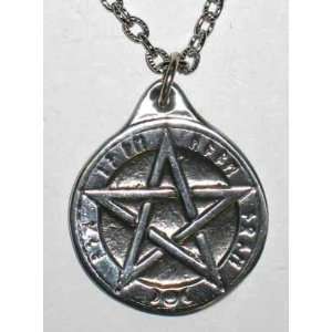 Ye Harm None Pentacle Necklace Charm Pentagram Pendant Wicca Wiccan 
