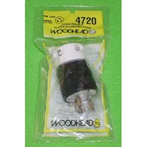  WOODHEAD 4720 LKG PLUG 15A 125V NEMA L5 15P Electronics