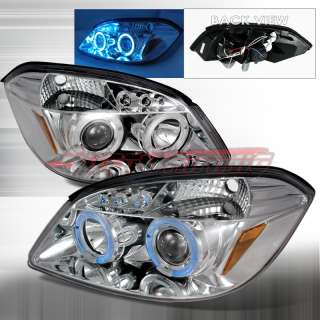 HALO LED Projector Headlights Head Lamps for Chevy 2005 2010 Cobalt 