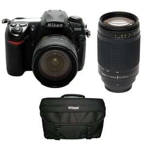  Lens + Nikon 70 300mm f/4 5.6G AF Nikkor Lens + Nikon SLR Gadget Bag