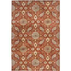  Orian Stria Modern Ming 1510 Cinnabar 9 x 13 Area Rug 