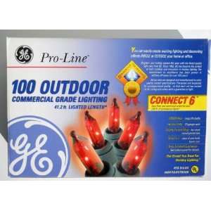 Pro line Commercial Grade Miniature Christmas Lights, Red 100 Outdoor 