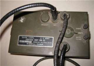 RADIO REMOTE CONTROL UNIT RM 53 1945 SIGNAL CORP US ARMY RADELL 1101 