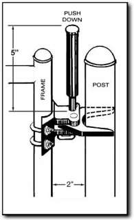   Latching POOL Gate Latch fits 1 3/8 Gate x 2 to 2 1/2 Posts  