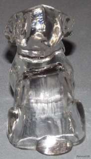 Hollow Decorative Clear Glass Puppy Dog Figurine / Paperweight  