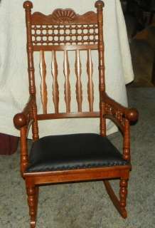 Quartersawn Oak Stick and Ball Rocker / Rocking Chair  