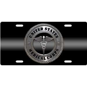 US Medical Corps   Chrome Custom License Plate Novelty Tag from Redeye 