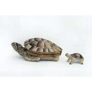 Turtle with Small Turtle Ltd Edition French Limoges Box  