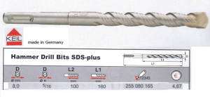 KEIL 5/16 SDS Plus Hammer Drill Bits SHARP FASTER  