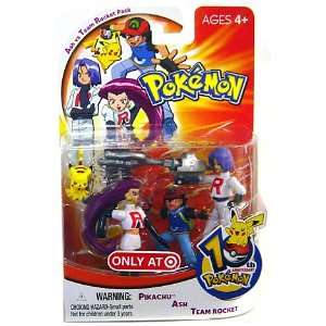  Pokemon Mini Action Figure Set Ash vs Team Rocket Pack 
