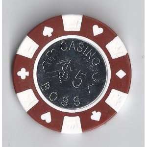   ~ Casino Poker Chips ~ Red ~ $5 Chip ~ 25 per Pack