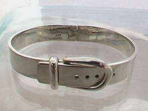Mexican Sterling Silver Belt Buckle Bangle Bracelet 7  