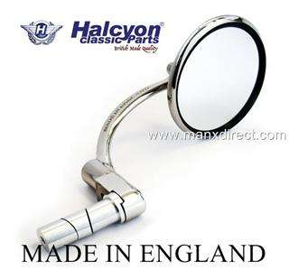 HALCYON 830 BAR END STAINLESS STEEL MOTORCYCLE MIRROR  