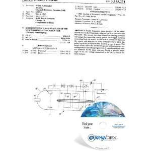  NEW Patent CD for RADIO FREQUENCY MASS ANALYZER OF THE 