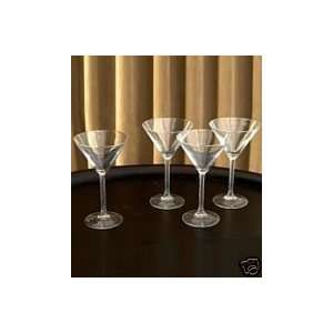 Ralph Lauren Latham Set of 4 Martini Glass Crystal Made in France New