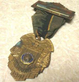 Vintage 1941 American Legion 23rd National Convention Name Tag Medal 