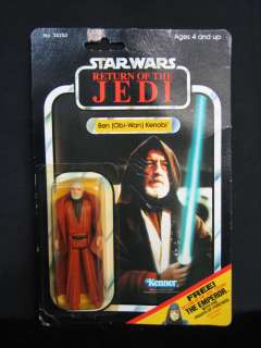 Star Wars ROTJ Carded Gray Haired Ben (Obi Wan) Kenobi Figure Kenner 