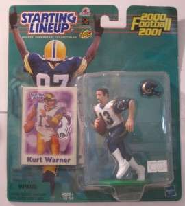   Kurt Warner Kenner Starting Lineup Football Action Figure Sealed Blue