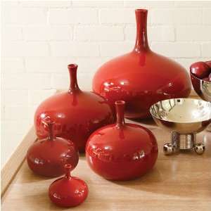  Set of 4 Red Tomato Vases