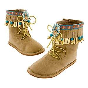 Pocahontas Costume Boots for Girls are fauXSuede moccasin style boots 