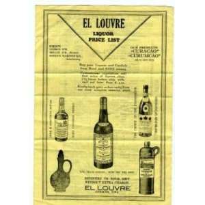  1940s Liquor Prices Yellow House El Louvre Curacao 