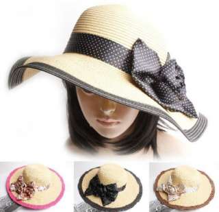 NEW womens Straw hat wide brim sun one size vintage hat  