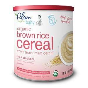   Baby Organic Baby Cereals, Brown Rice, 7 oz