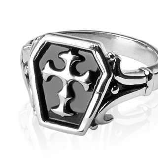 316L Surgical Stainless Steel Mens Fashion Rings W/ Celtic Cross Fr 