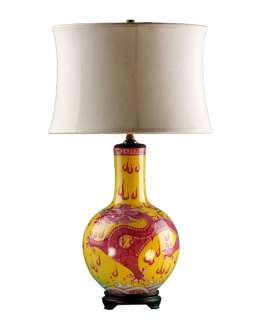 Oriental Dragon Vase Table Lamp Hand Painted & Crafted, A35 104L 