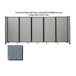  Room Divider 360 Portable Partition, Powder Blue Fabric 
