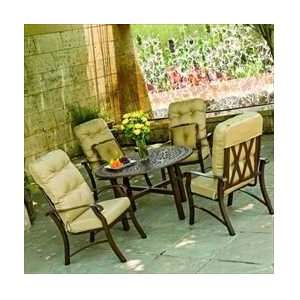 Cushioned Dining Groups   48 Round Dining Table with 2 Dining Chairs 
