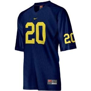 Nike Michigan Wolverines #20 Navy Blue Youth Replica Football Jersey