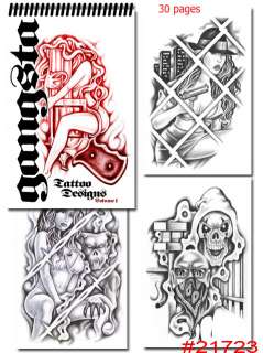 Tattoo Supplies reference book flash GANGSTER ART gangsta Loc Prison 