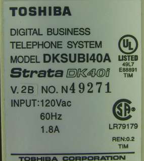 Toshiba Strata DK40i Digital Telephone System DKSUI40A  