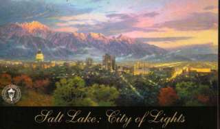Thomas Kinkade SALT LAKE, CITY OF LIGHTS Postcard NEW  