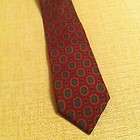 BARNEYS NEW YORK Mens Silk Neck Tie Red With Gold/Gree