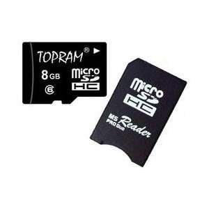  TOPRAM 8GB 8G microSD microSDHC Memory Card Class 6 with 